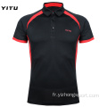 Polo Dry Fit évacuant l&#39;humidité Polyester noir